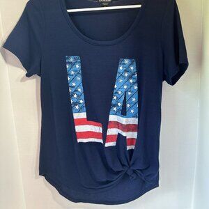 La navy blue Joe boxer shirt